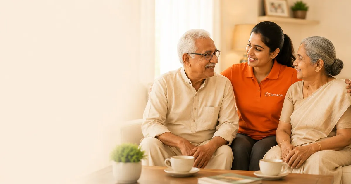 NRI family video-calling their parents in India